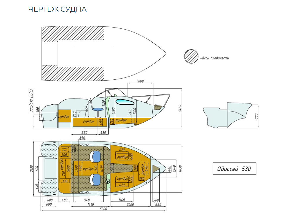 Стеклопластиковый катер Neman-530 с каютой в Калуге