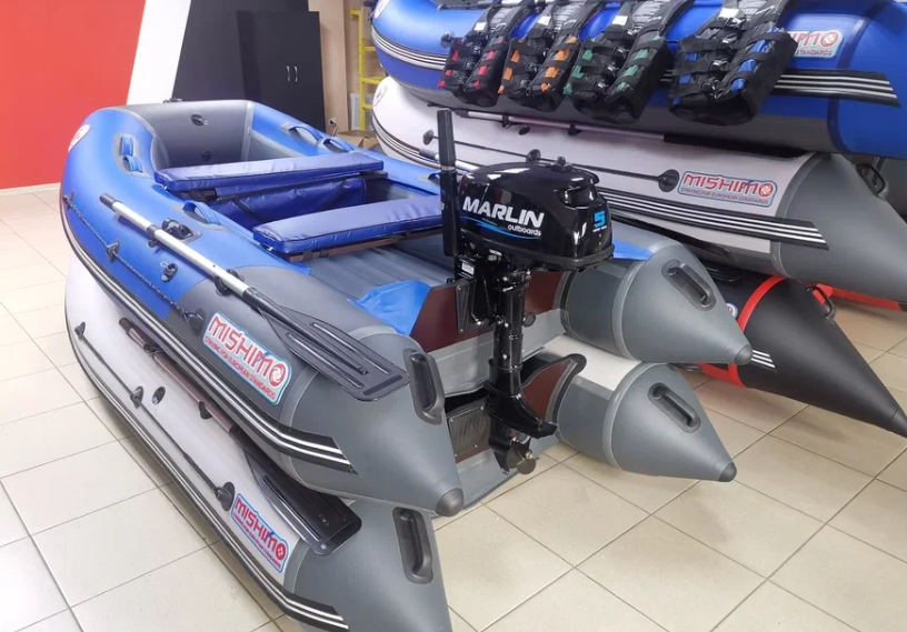 КОМПЛЕКТ ЛОДКА MISHIMO LITE 315 + МОТОР 5л.с в Калуге