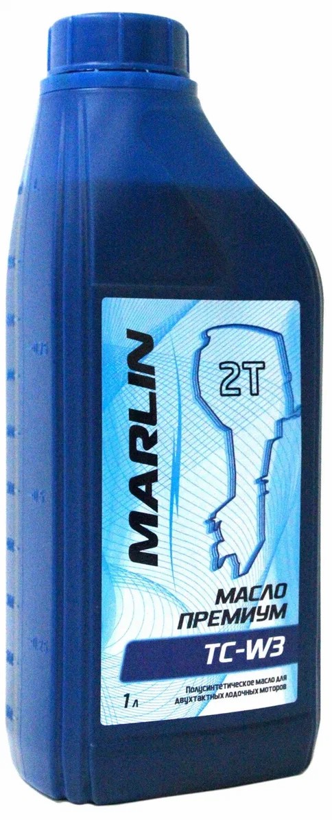 МАСЛО ПОЛУСИНТЕТИЧЕСКОЕ MARLIN ПРЕМИУМ 2Т, TC-W3, 1 ЛИТР в Калуге