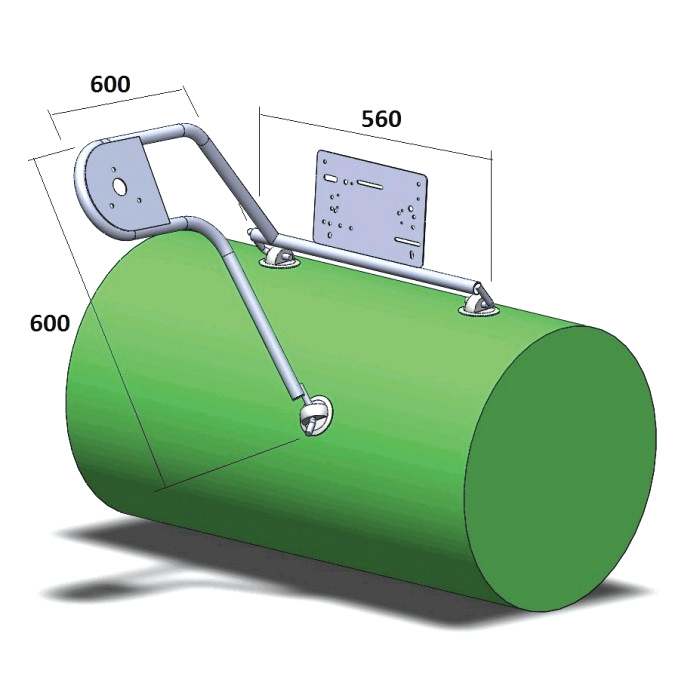 Стойка рулевая с креплением на баллон надувной лодки 25мм в Калуге
