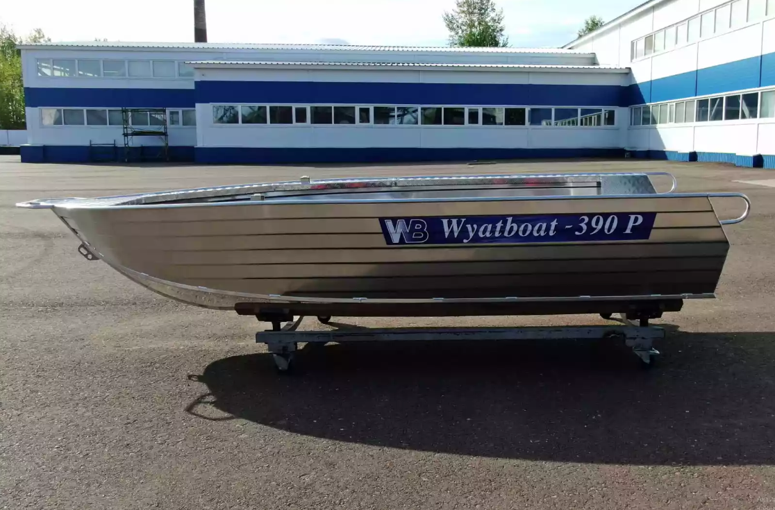 Алюминиевая лодка Wyatboat-390РМ увеличенный борт в Калуге