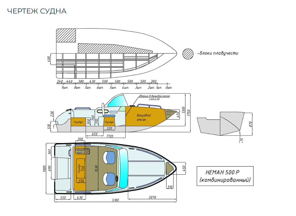 Комбинированный катер Neman-500 P в Калуге