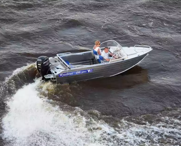 Алюминиевый катер Wyatboat-490 Pro водомет в Калуге