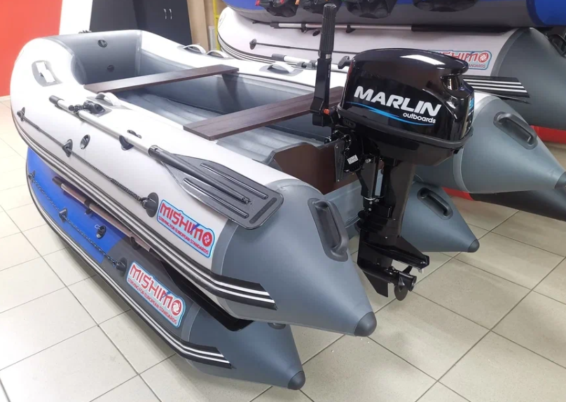 КОМПЛЕКТ ЛОДКА MISHIMO LITE 350 + МОТОР 9,8 Л.С. в Калуге