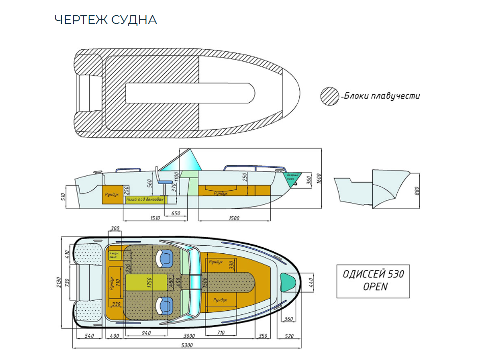 Стеклопластиковый катер Neman-530 Open в Калуге