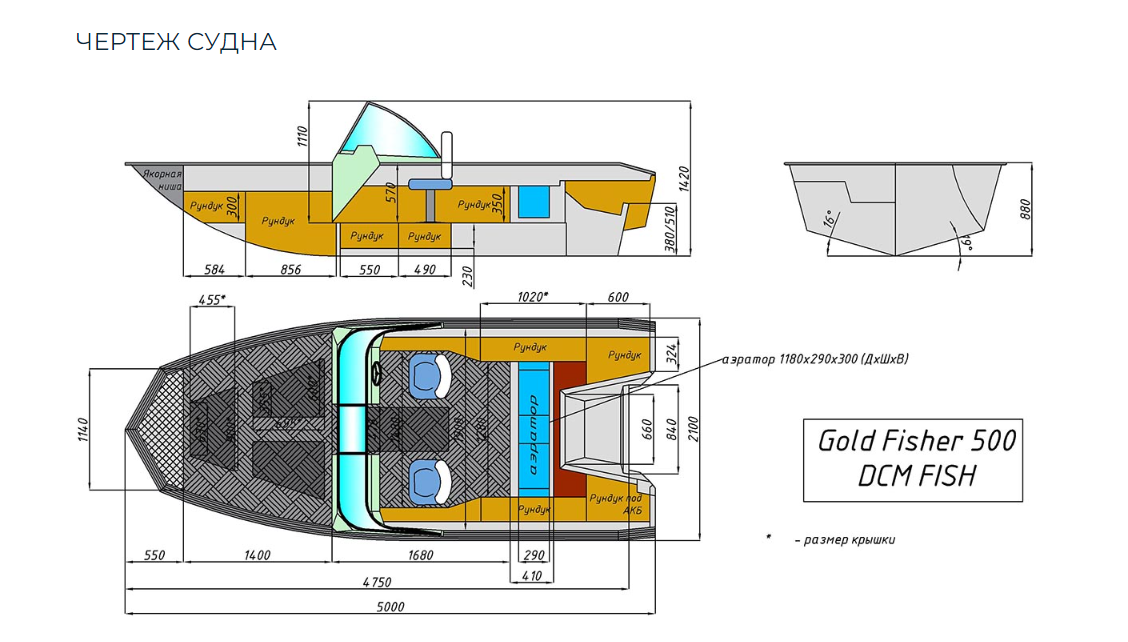 Алюминиевый катер Gold Fisher 500 DCM FISH в Калуге