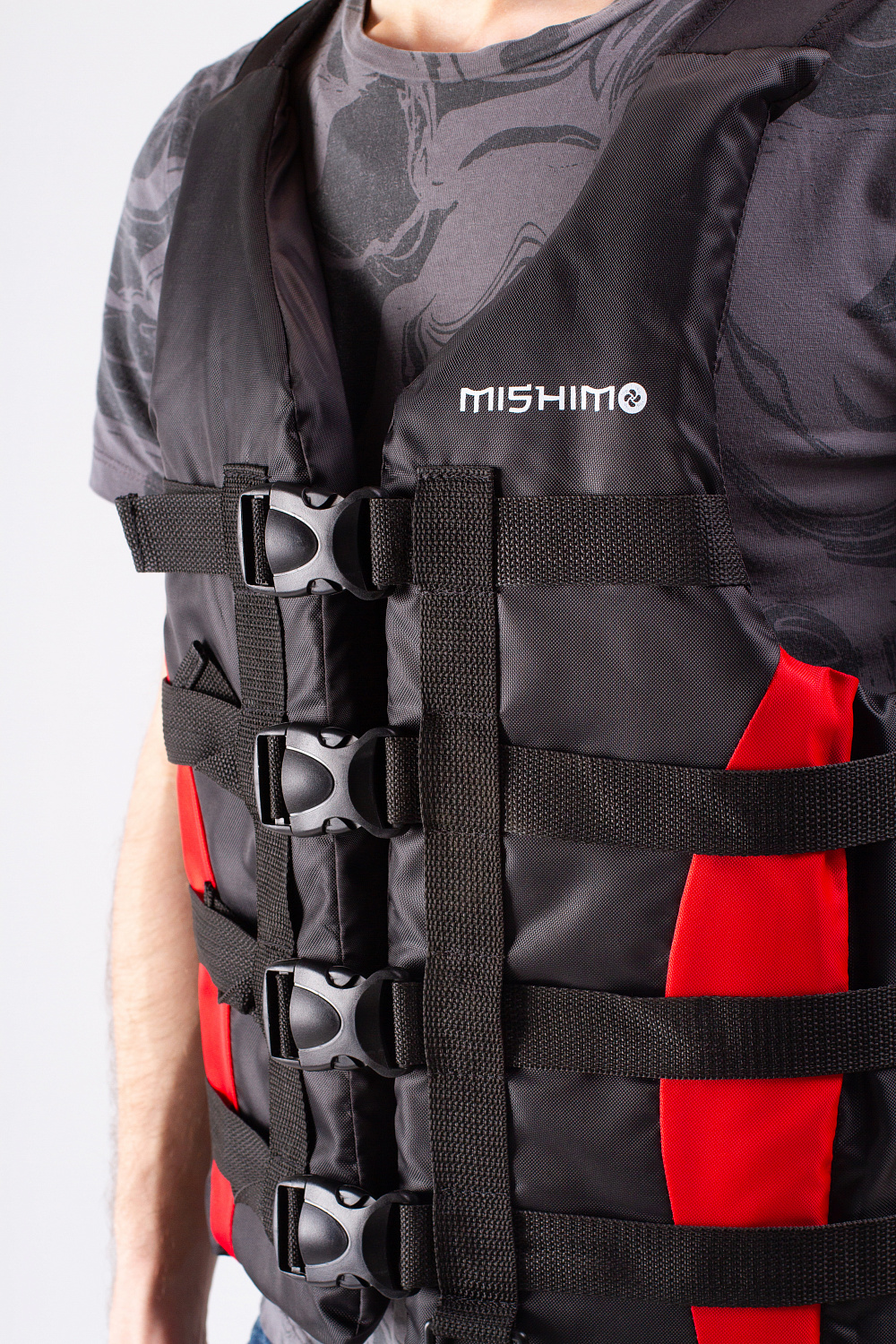 Жилет спасательный MISHIMO PRO Премиум качества Черно-красный в Калуге